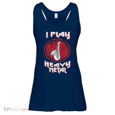 Saxophone Player Jazz Music Big Band Saxophone Ladies Essential Flowy Tank