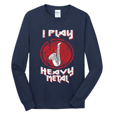 Saxophone Player Jazz Music Big Band Saxophone Tall Long Sleeve T-Shirt