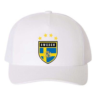 Sweden Pocket Jersey Soccer Flag Football Yupoong Adult 5-Panel Trucker Hat