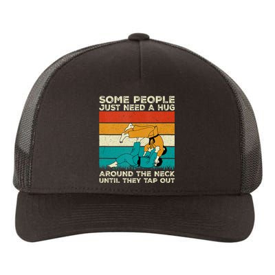 Some People Just Need A Hug Around The Neck Jiujitsu Yupoong Adult 5-Panel Trucker Hat