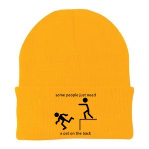 Some People Just Need A Pat On The Back Knit Cap Winter Beanie