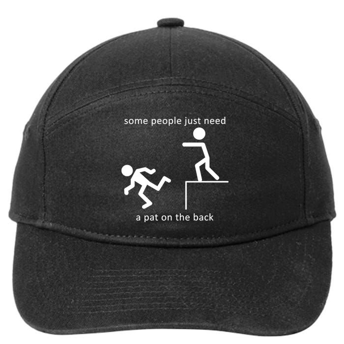 Some People Just Need A Pat On The Back 7-Panel Snapback Hat