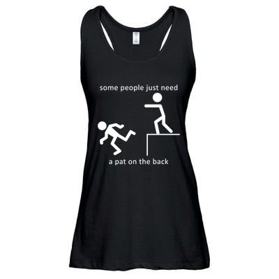 Some People Just Need A Pat On The Back Ladies Essential Flowy Tank