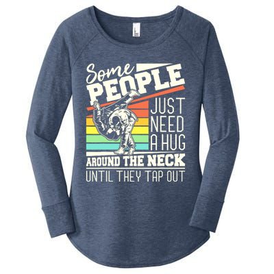 Some People Just Need A Hug Brazilian Jiu Jitsu MMA BJJ Women's Perfect Tri Tunic Long Sleeve Shirt