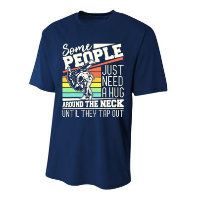 Some People Just Need A Hug Brazilian Jiu Jitsu MMA BJJ Performance Sprint T-Shirt