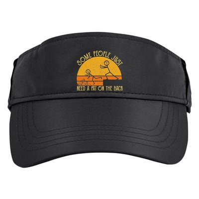 Some People Just Need A Pat On The Back Sarcastic Vintage Adult Drive Performance Visor