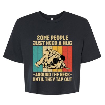 Some People Just Need A Hug Vintage BJJ Brazilian Jiu Jitsu Bella+Canvas Jersey Crop Tee