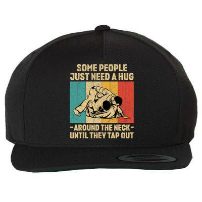 Some People Just Need A Hug Vintage BJJ Brazilian Jiu Jitsu Wool Snapback Cap