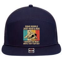 Some People Just Need A Hug Vintage BJJ Brazilian Jiu Jitsu 7 Panel Mesh Trucker Snapback Hat