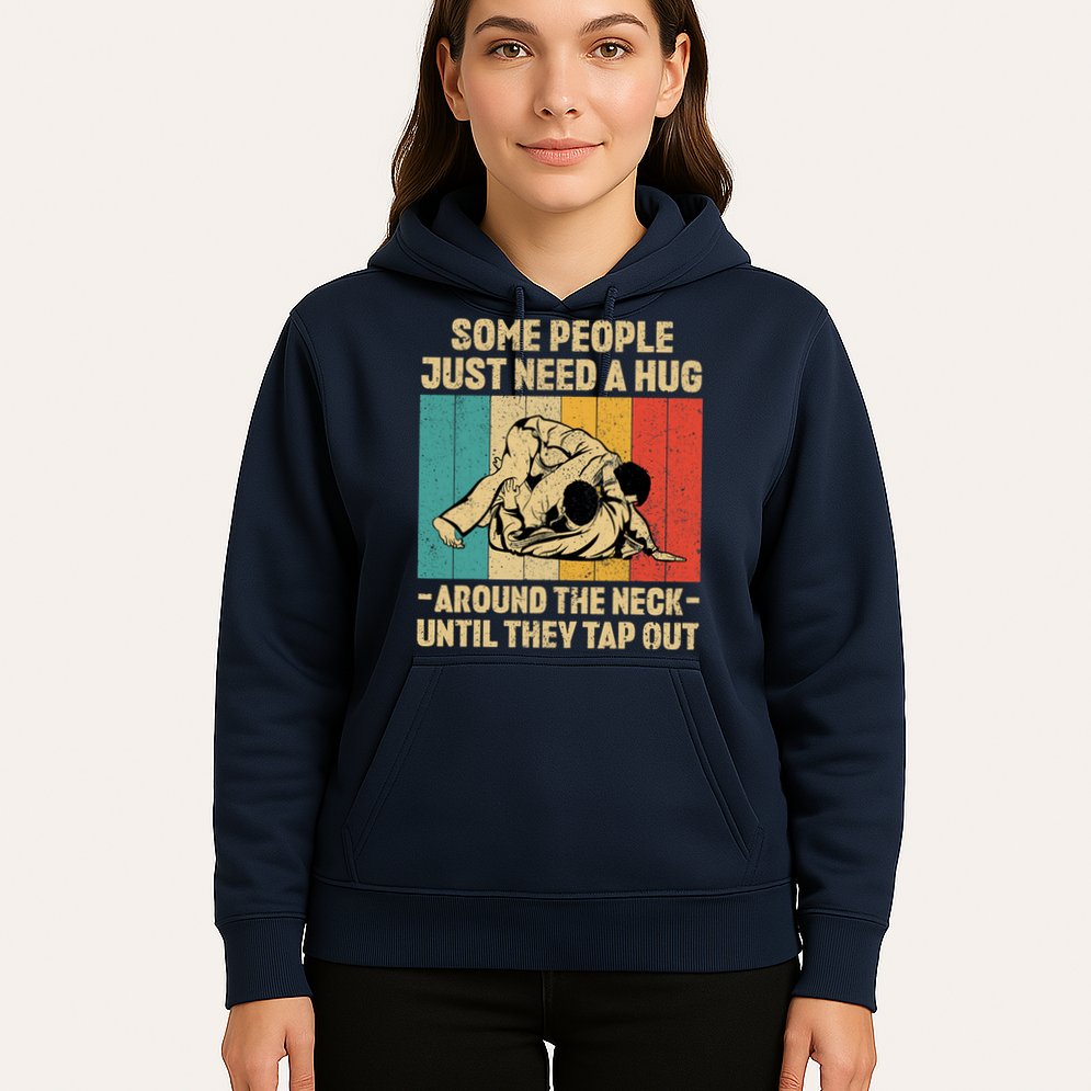 Some People Just Need A Hug Vintage BJJ Brazilian Jiu Jitsu Hoodie