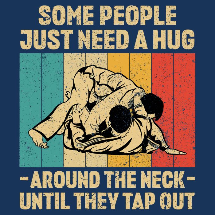 Some People Just Need A Hug Vintage BJJ Brazilian Jiu Jitsu Hoodie