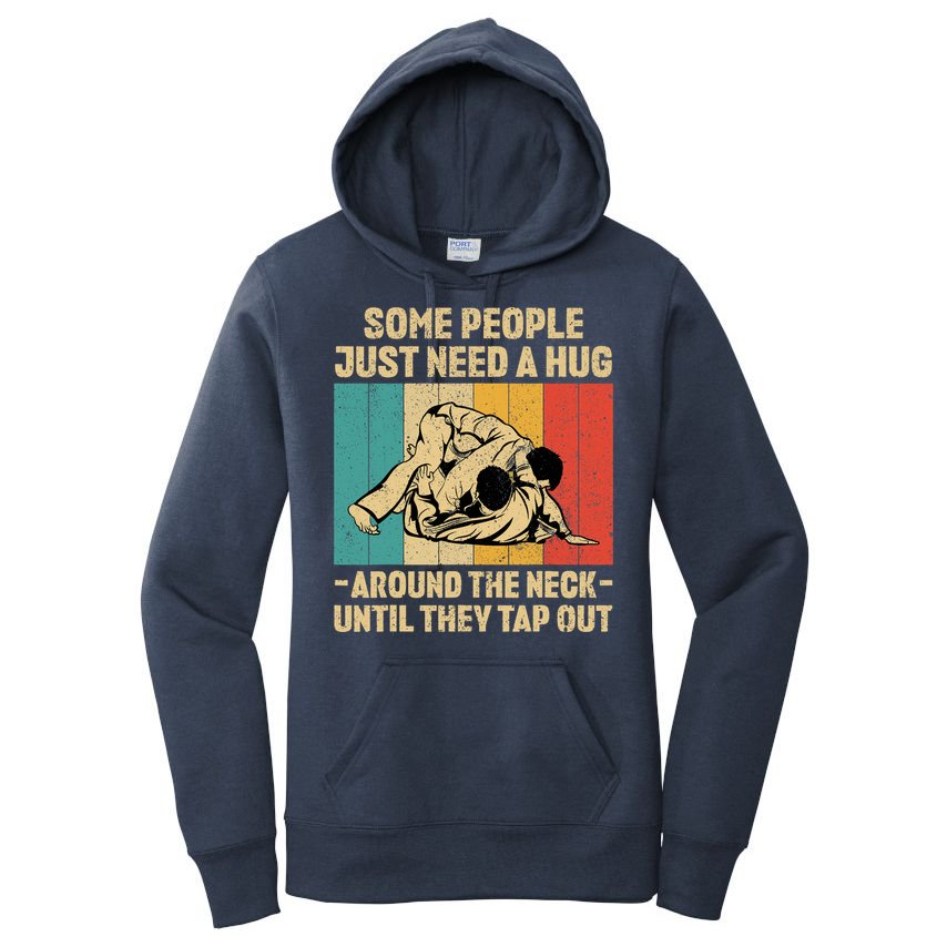 Some People Just Need A Hug Vintage BJJ Brazilian Jiu Jitsu Women's Pullover Hoodie