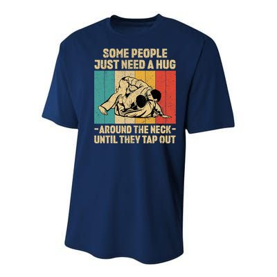Some People Just Need A Hug Vintage BJJ Brazilian Jiu Jitsu Youth Performance Sprint T-Shirt
