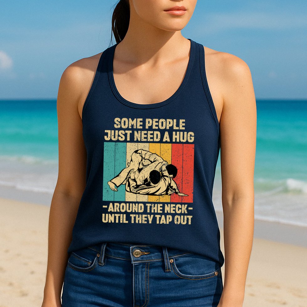 Some People Just Need A Hug Vintage BJJ Brazilian Jiu Jitsu Womens Tank Top