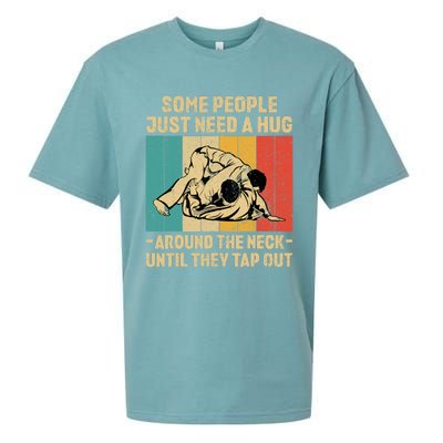 Some People Just Need A Hug Vintage BJJ Brazilian Jiu Jitsu Sueded Cloud Jersey T-Shirt