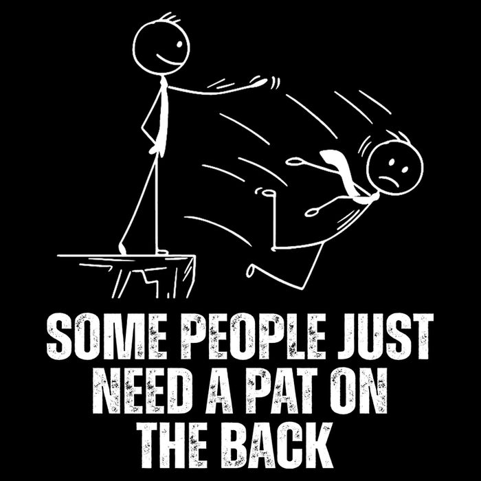 Some People Just Need A Pat On The Back Funny Flatbill Hat