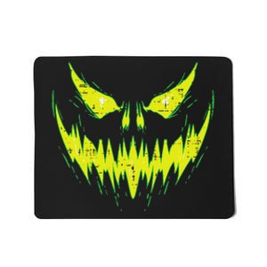 Scary Pumpkin Jack O Lantern Face Halloween Mousepad