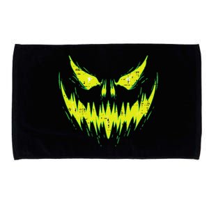 Scary Pumpkin Jack O Lantern Face Halloween Microfiber Hand Towel