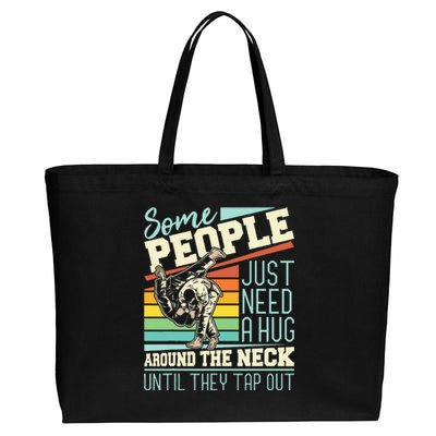 Some People Just Need A Hug Brazilian Jiu Jitsu MMA BJJ Cotton Canvas Jumbo Tote