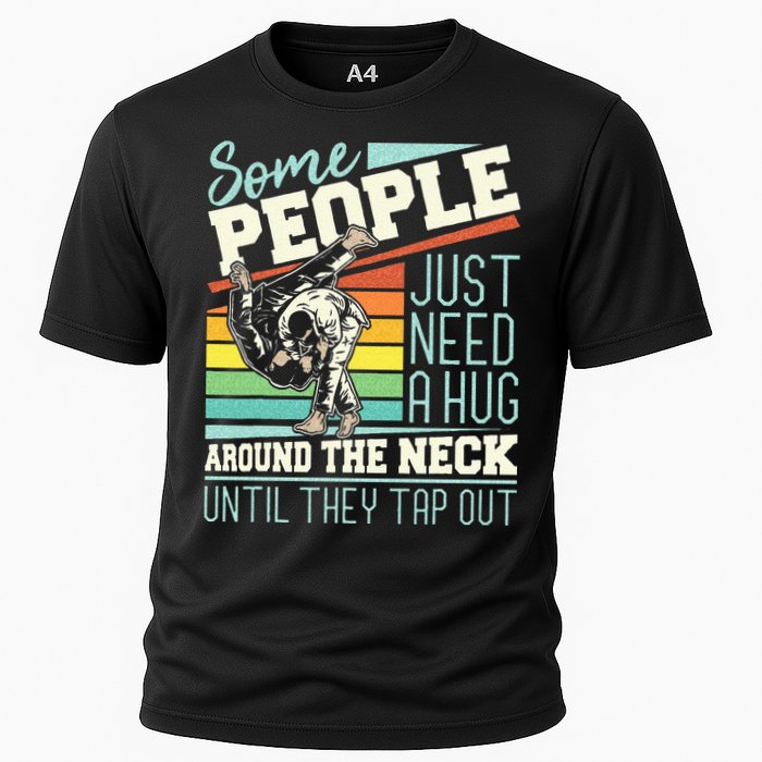Some People Just Need A Hug Brazilian Jiu Jitsu MMA BJJ Cooling Performance Crew T-Shirt