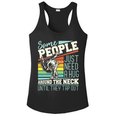 Some People Just Need A Hug Brazilian Jiu Jitsu MMA BJJ Ladies PosiCharge Competitor Racerback Tank