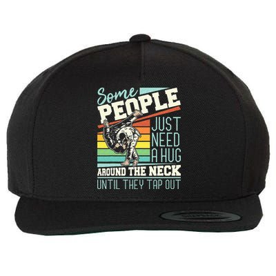 Some People Just Need A Hug Brazilian Jiu Jitsu MMA BJJ Wool Snapback Cap