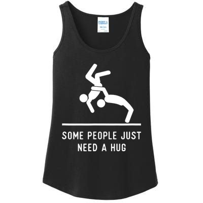 Some People Just Need A Hug Funny Sarcastic Stick Figure Ladies Essential Tank