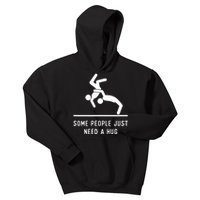 Some People Just Need A Hug Funny Sarcastic Stick Figure Kids Hoodie