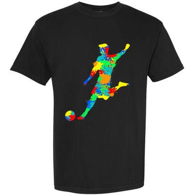 Soccer Player Kids Men Garment-Dyed Heavyweight T-Shirt