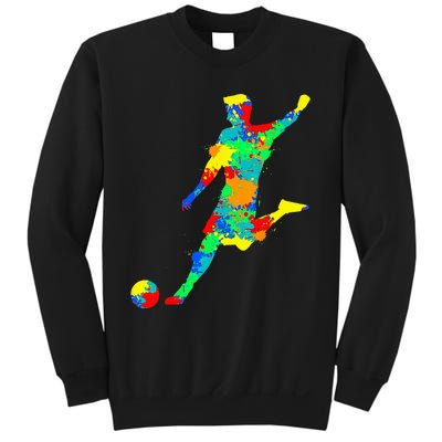 Soccer Player Kids Men Sweatshirt