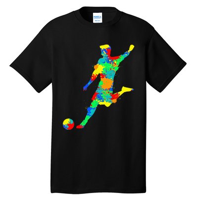 Soccer Player Kids Men Tall T-Shirt