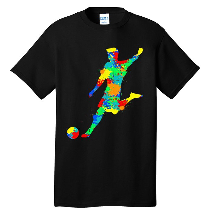 Soccer Player Kids Men Tall T-Shirt