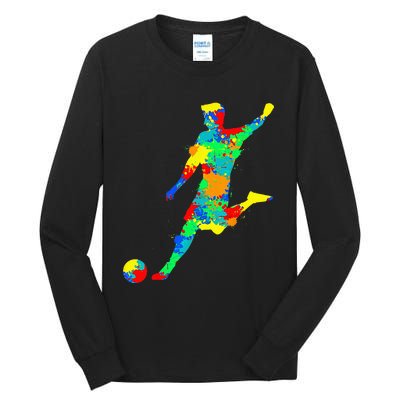 Soccer Player Kids Men Tall Long Sleeve T-Shirt