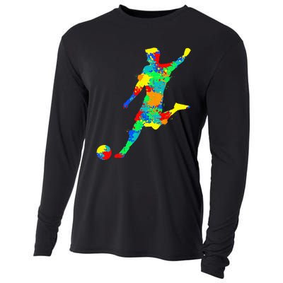 Soccer Player Kids Men Cooling Performance Long Sleeve Crew