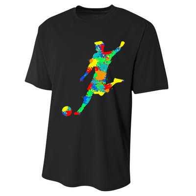 Soccer Player Kids Men Performance Sprint T-Shirt