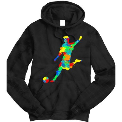 Soccer Player Kids Men Tie Dye Hoodie