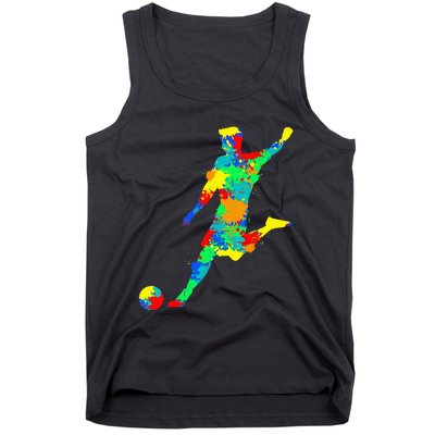 Soccer Player Kids Men Tank Top