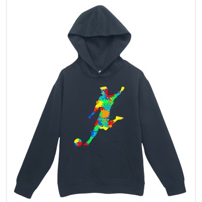 Soccer Player Kids Men Urban Pullover Hoodie