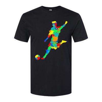 Soccer Player Kids Men Softstyle CVC T-Shirt