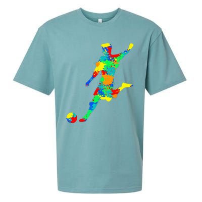 Soccer Player Kids Men Sueded Cloud Jersey T-Shirt