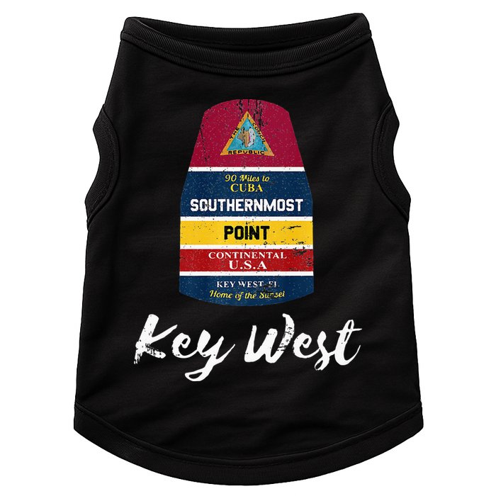 Southernmost Point Key West Florida Keys Souvenir Doggie Tank