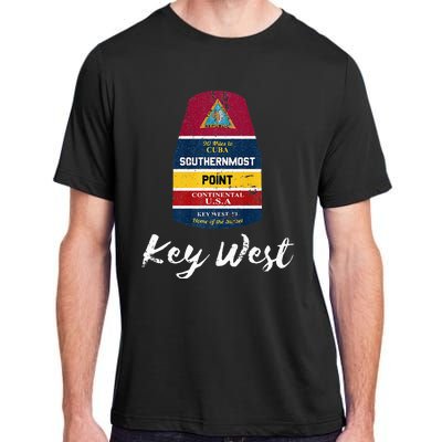 Southernmost Point Key West Florida Keys Souvenir Adult ChromaSoft Performance T-Shirt