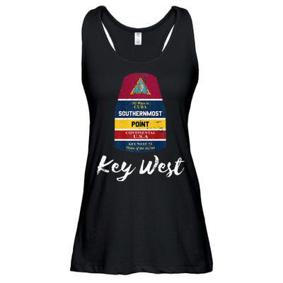 Southernmost Point Key West Florida Keys Souvenir Ladies Essential Flowy Tank