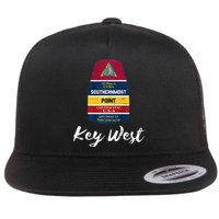 Southernmost Point Key West Florida Keys Souvenir Flat Bill Trucker Hat