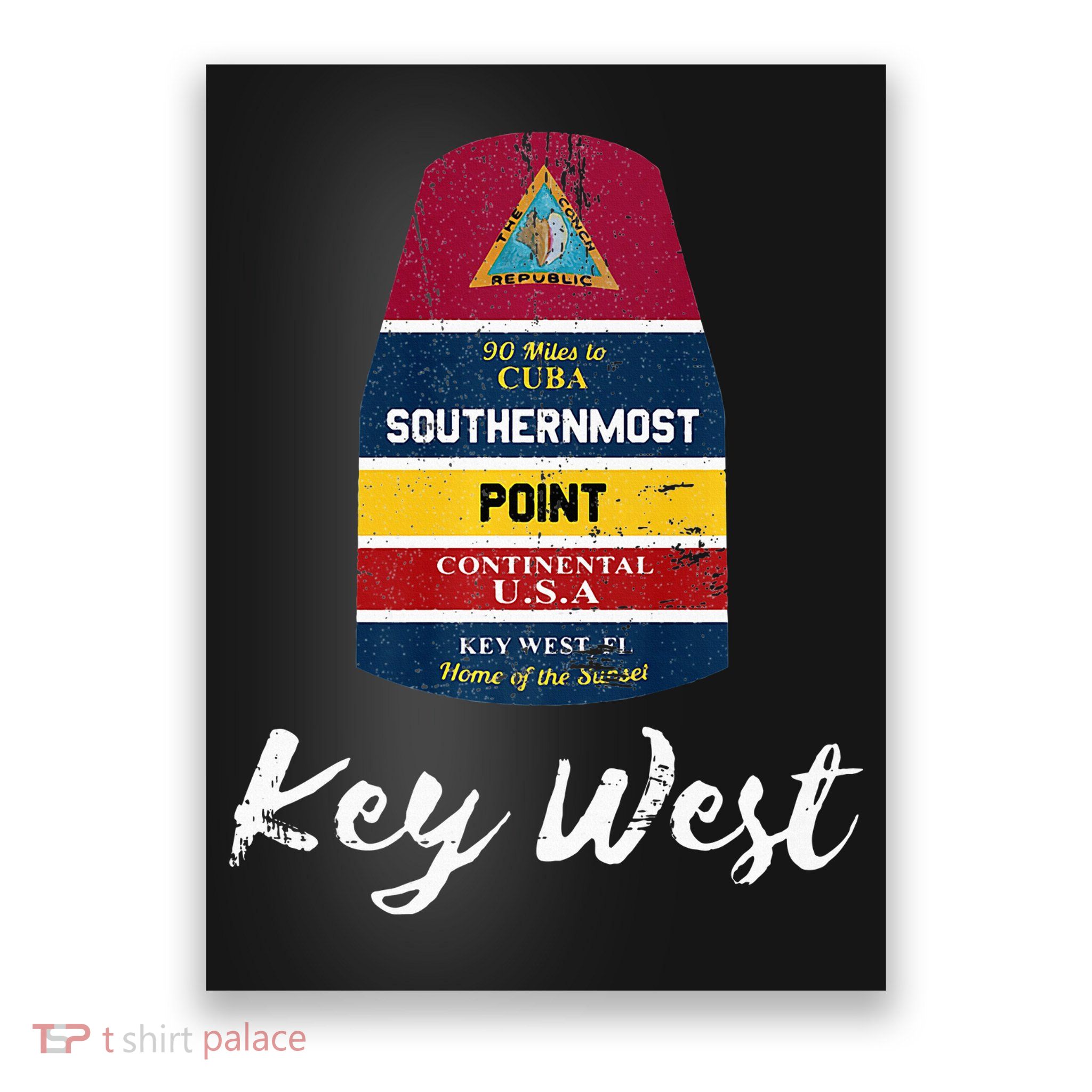 Southernmost Point Key West Florida Keys Souvenir Poster