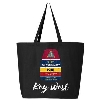 Southernmost Point Key West Florida Keys Souvenir 25L Jumbo Tote