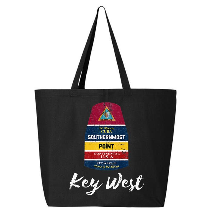 Southernmost Point Key West Florida Keys Souvenir 25L Jumbo Tote