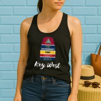 Southernmost Point Key West Florida Keys Souvenir Womens Tank Top