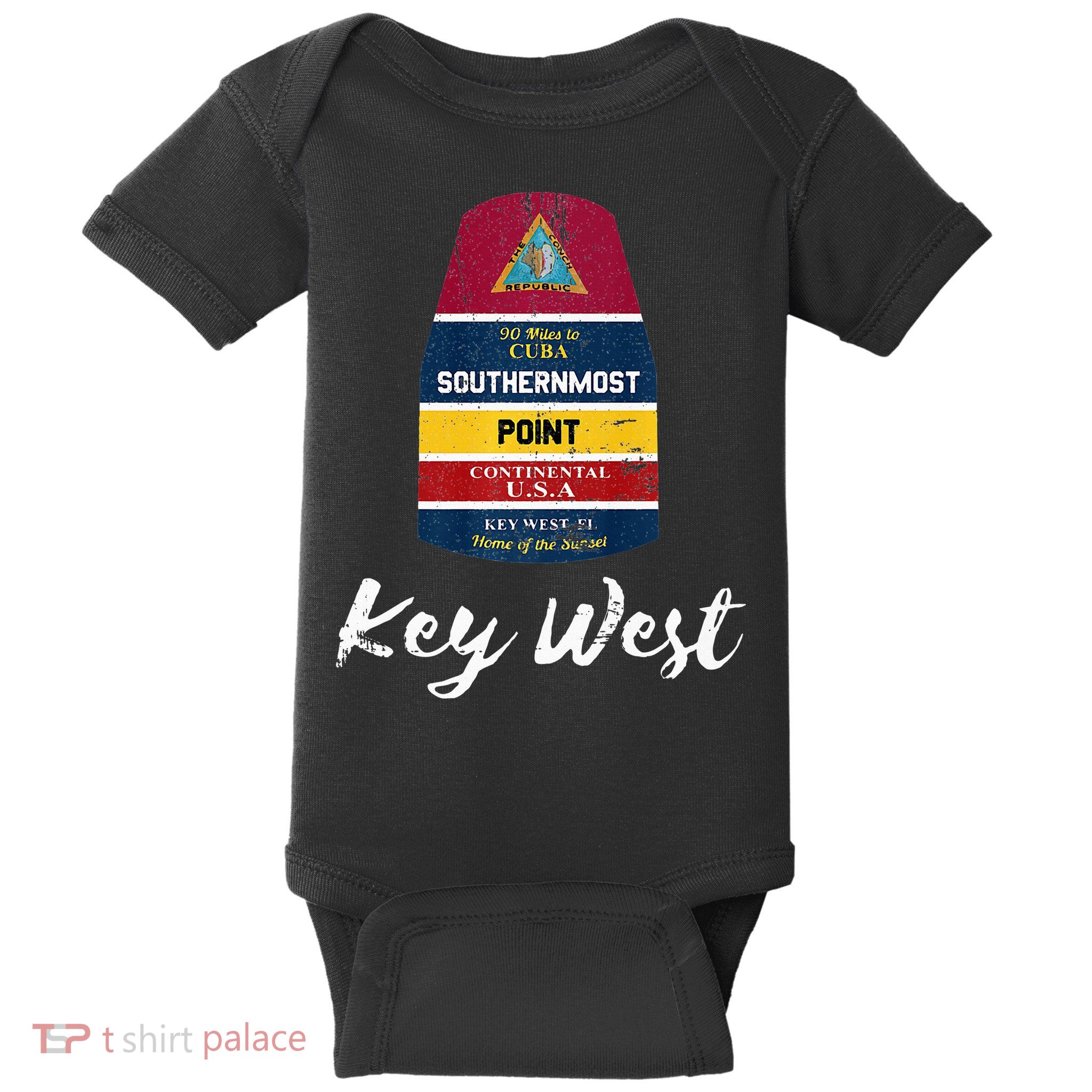Southernmost Point Key West Florida Keys Souvenir Baby Bodysuit