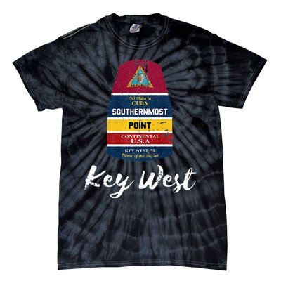 Southernmost Point Key West Florida Keys Souvenir Tie-Dye T-Shirt